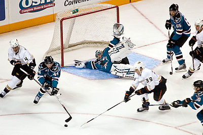 "Ice Hockey sharks ducks" by Elliot - http://www.flickr.com/photos/pointnshoot/1426010816/. Licensed under Creative Commons Attribution 2.0 via Wikimedia Commons